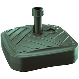 Prosperplast Quadratische Polyethylen -Regenschirm -Basis mit gestreiftem Design 39 x 39 x 13 cm in Grün