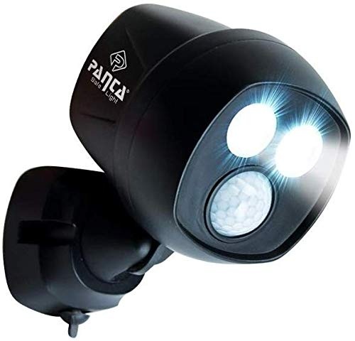 Panta Safe Light – LED Strahler für innen und außen – Außenleuchte mit Bewegungsmelder und Tageslichtsensor – wetterfeste LED Außenbeleuchtung 1 Stück Schwarz
