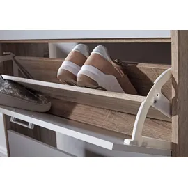 FineBuy Schuhschrank 80 x 95 x 24 cm weiß