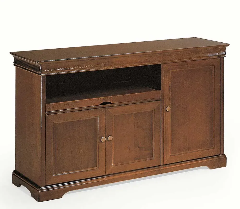 Fernsehunterschrank klassisch in Nussbaumfarben 128x78x45 cm