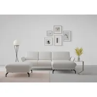 sit&more Ecksofa SIT & MORE "Fashion L-Form", grau (hellgrau), B:253cm H:84cm T:165cm, Sofas, Ecksofa, wahlweise mit Kopfteilverstellung und Vorziehsitz, motorisch