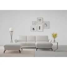 sit&more Ecksofa SIT & MORE "Fashion L-Form", grau (hellgrau), B:253cm H:84cm T:165cm, Sofas, Ecksofa, wahlweise mit Kopfteilverstellung und Vorziehsitz, motorisch