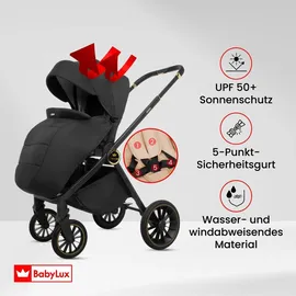 Babylux Kinderwagen 2in1 Schwarz
