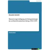 GRIN Verlag Massenvergewaltigung als Kriegsstrategie im serbisch-bosnischen Krieg 1992-1995