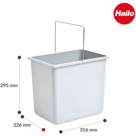 HAILO Inneneimer 18 l Hellgrau