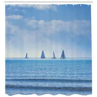 ABAKUHAUS Duschvorhang 175 x 240 cm blau