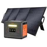 Greenery Powerstation G2500 mit Solarpanel 400W, Solar Generator 2304Wh LiFePO4 AKKU mit 2500W 2X AC Ausgängen (5000W Peak) 230V, UPS,BMS,Stromerzeuger Power Station für Outdoor/Camping/Zuhause