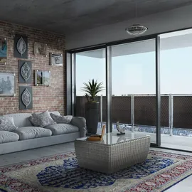 Jet-Line Sichtschutzmatte 100 x 90 cm Dunkelbraun Polyrattan