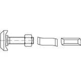 HALFEN Halfenschraube Typ 50/30 4,6 M 16 x 40 feuerverzinkt 50 Stück