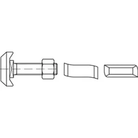 HALFEN Halfenschraube Typ 50/30 4,6 M 16 x 40 feuerverzinkt 50 Stück