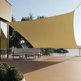 Tectake tectake® Sonnensegel, beige