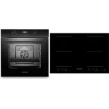 Respekta Backofen Herd Kochfeld Herdset Induktion 77cm Timer 2 Flexzonen Slider Respekta