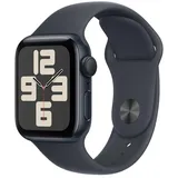 Apple Watch SE 2024 GPS 40 mm Aluminiumgehäuse Mitternacht, Sportarmband Mitternacht S/M