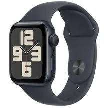 Apple Watch SE 2024 GPS 40 mm Aluminiumgehäuse Mitternacht, Sportarmband Mitternacht S/M
