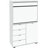 Priess Sekretär "Ahaus", weiß, B:82cm H:139cm T:38cm, Sekretäre, Sekretär