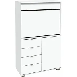 Priess Sekretär "Ahaus", weiß, B:82cm H:139cm T:38cm, Sekretäre, Sekretär