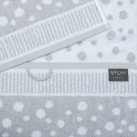 Ross Punkte, allover Kinderhandtuch 50 x 100 cm silber/weiß