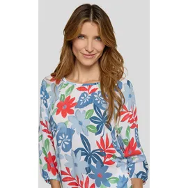 Rabe Klassische Bluse mit All-Over Print Blau 46