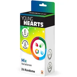 YOUNG HEARTS Kondome MIX, 24 St.