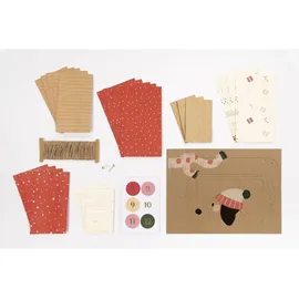Folia Adventskalender-Set Sausage Dog 54-teilig 9382