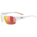 Uvex sportstyle 233 P - Sportbrille für Damen und Herren - polarisiert - verspiegelt - white Mat