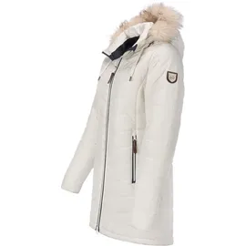 Dry Fashion Damen Steppmantel Wintermantel Göteborg - Winterjacke Steppjacke Winter Mantel für Frauen Atmungsaktiv Gefüttert in Beige Größe 38 - 38