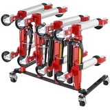 Vevor Wagenheber-Gestell fürs Auto Lagergestell mit 360° drehbaren Rädern, Wagenheberständer mit hydraulischer Ratsche, Lagergestell mit Wagenheberständer-Halterung, Kapazität für 4 Wagenheber