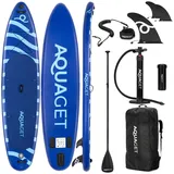 aquaget SUP Board Set 350 x 81 x 15 cm Blau