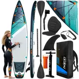 Neo-Sport Stand Up Paddle Board 350 x 81 x 15 cm blau grau