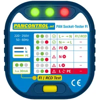Pancontrol PAN Steckdosen-Prüfer + 30mA FI-Test