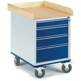 Rollcart Roll-Schubladenschrank 07-4357, 4 Schubladen, Ladefläche: 700x490 mm, Tragkraft: 150 kg