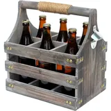 DanDiBo Bierträger aus Holz mit Öffner 93860 Flaschenträger Flaschenöffner Flaschenkorb Männerhandtasche Männergeschenke