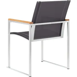 vidaXL Textilene Gartenstühle 60 x 59 x 85 cm grau 4 St.