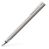 Faber-Castell 342101 - Füller Neo Slim Edelstahl, Federbreite F, silber matt