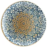 Bonna 6x Alhambra Gourmet flacher Teller rund 30cm 3cm hoch Blau Porzellan Speiseteller Tafel Geschirr
