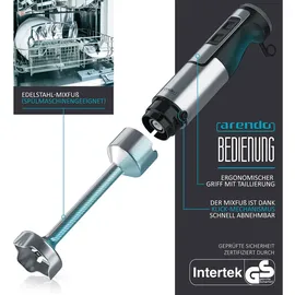 Arendo Edelstahl Stabmixer 1000 W Handmixer