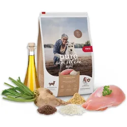 mera Pure Sensitive Mini Truthahn & Reis Trockenfutter für Hunde | Besonders für sensible Hunde geeignet | Hundefutter | Ohne Weizen 1 kg