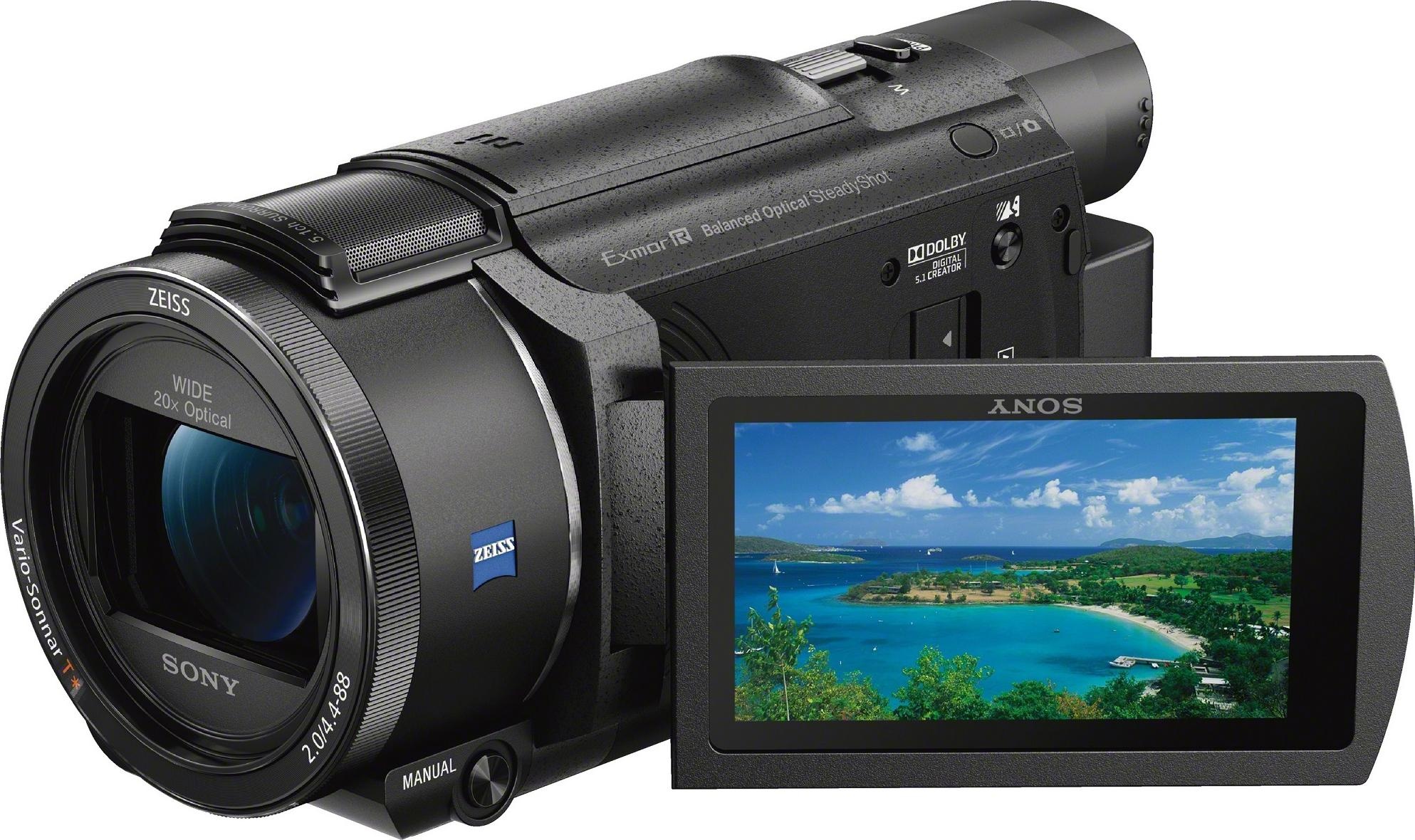 Sony FDR AX53 4K Handycam (8.29 Mpx, 25p, 20 x), Videokamera, Schwarz