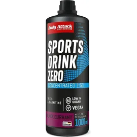 Body Attack Zero Sports Drink Schwarze Johannisbeere 1000 ml