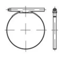 TOOLCRAFT Schlauchschelle DIN 3017 Form C1 23-25/18 50 Stück