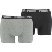 Puma Basic Boxer dark grey melange/black S 2er Pack