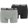 Puma Basic Boxer dark grey melange/black S 2er Pack