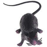 Vektenxi Premium Qualität Kunststoff Ratten Maus Modellfiguren Kinder Halloween Tricks Streiche Requisiten Spielzeug Schwarz