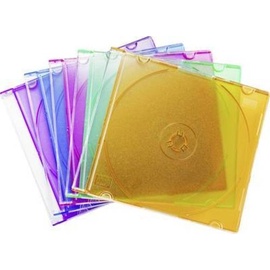 Basetech CD Hülle BT-2267606 1 CD/DVD/Blu-Ray Blau, Grün, Orange, Pink, Purpur Kunststoff 10St.