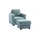 bobb Sessel Lisa de Luxe Mikrofaser 85 x 90 x 93 cm Blau mit Boxspringpolsterung