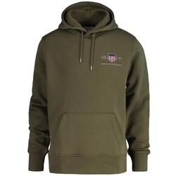 GANT Herren Hoodie - REGULAR MEDIUM ARCHIVE SHIELD, Kapuzen-Sweatshirt, Cotton-Mix Grün L