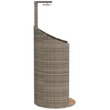vidaXL Gartendusche grau 100x100x241,5 cm