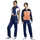 adidas Tricot Colourpop Trainingsanzug Dunkelblau/Dusky Orange/Weiß 164