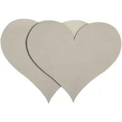 Deko-Herzen 2er-Set - PODIUM - Creme