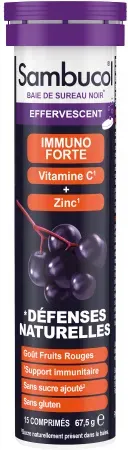 Sambucol Immuno Forte Mit Vitamin C Und Zink Schwarzer Holunder 15 Brausetabletten